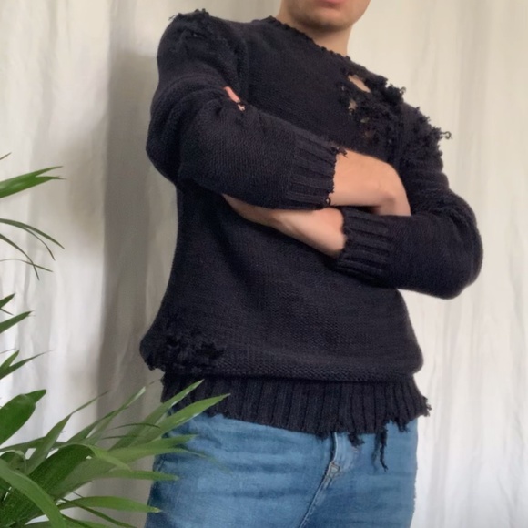 ☀️Modern mens ripped Yeezy style sweater - Picture 6 of 6